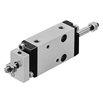 Non-rotating double acting double rod type