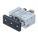 Stroke adjustment double acting type with guides