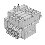 Solenoid valve F15 series: Monoblock base piping wire saving manifold