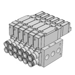 Solenoid valve F15 series: Monoblock base piping PC port wiring manifold